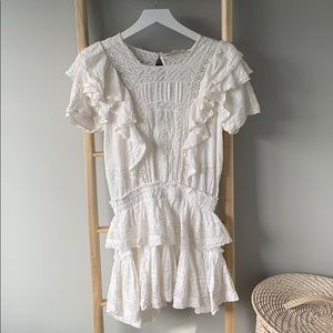 White loveshackfancy mini dress